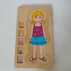 Human Body Anatomy Puzzle Montessori Wooden Learning Toy Multi Layer Girl Child